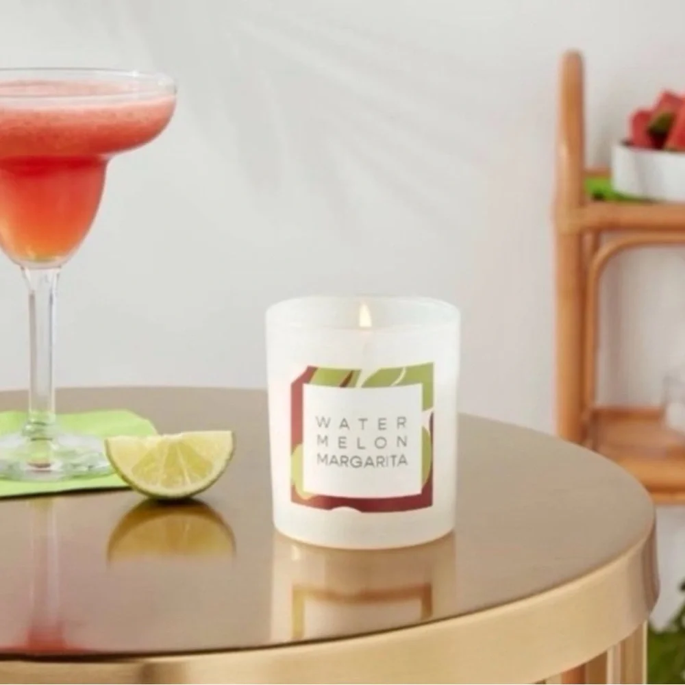 Set of 2 Opalhouse Watermelon Margarita 5oz glass candle- New